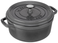 STAUB Okrugli lonac, 24 cm, lijevano željezo, grafitno siva