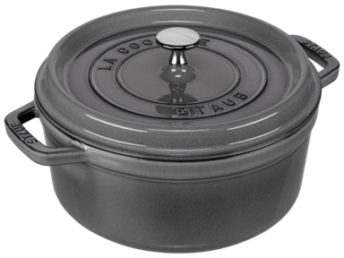 STAUB Okrugli lonac, 24 cm, lijevano željezo, grafitno siva