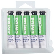 PRIMO Boja tempera 440TRA610, aluminijska tuba, 12 ml, PK5, blister pakiranje, zelena