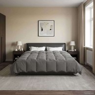 Ljetni pokrivač, 200 x 200 cm, mikrovlakna, svijetlo siva