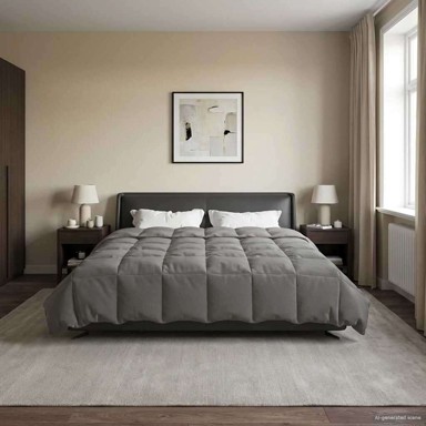 Ljetni pokrivač, 200 x 200 cm, mikrovlakna, svijetlo siva