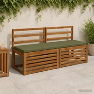 Jastučići za klupu Soest 2 kom 140 x 40 x 5 cm melange, maslinastozeleni