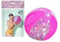 BESTWAY Lopta za plažu s glitter efektom, ružičasta, 41 cm
