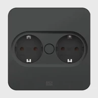 BACHMANN Ugradbena utičnica TWIST 2 crna kvadratna 2x220V 946.101