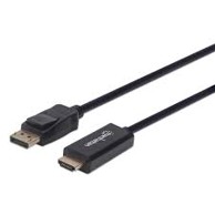 MANHATTAN Kabel, DisplayPort (M) na HDMI (M), 4K@60Hz, 1.8m