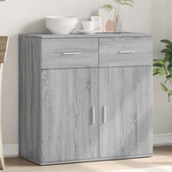 Komoda od konstruiranog drva, 79 x 38 x 80 cm, sivi hrast