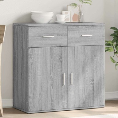Komoda od konstruiranog drva, 79 x 38 x 80 cm, sivi hrast