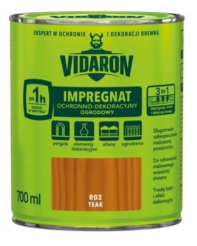VIDARON Vrtna impregnacija R02 0,7 L, tikovina