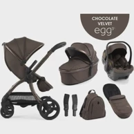 EGG3 Dječja kolica 6u1, čokoladni baršun