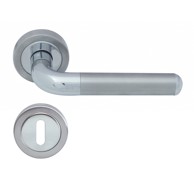 Kvaka za vrata ključ rozeta Ecco V nikal/krom