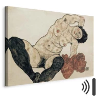 Slika Egon Schiele – Liegender Akt mit gelbem Handtuch, 60x40 cm, akustična