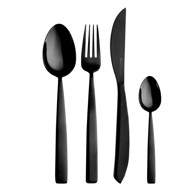 ORION Set pribora za jelo 24 kom Black Luxure, od nehrđajućeg čelika, crni