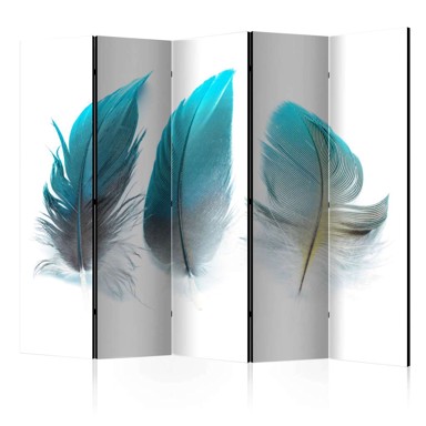 Sobna pregrada u 5 dijelova Blue Feathers II 225x172