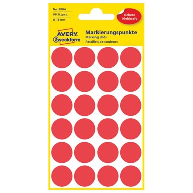 ZWECKFORM Etikete slep fi 18 mm 3004 crvene blister