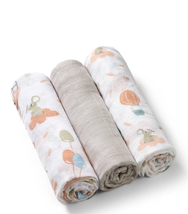 BABYONO Bambus tetra pelene Mišići, siva