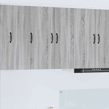 Zidni kuhinjski ormarić s policom 30x31x80 cm, siva sonoma  