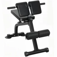 Sklopiva klupa za vježbanje i rimska stolica s 10 visina, 96,6 x 68 x 69-110 cm, do 150 kg, crna
