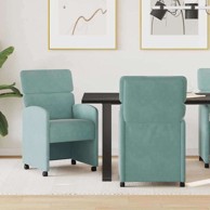 Blagovaonske stolice, 2 komada, 58 × 65 × 98 cm, zelene boje mora