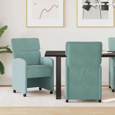 Blagovaonske stolice, 2 komada, 58 × 65 × 98 cm, zelene boje mora