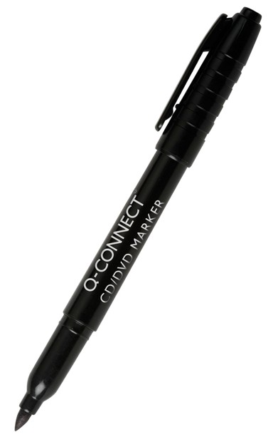 Q-CONNECT Marker za CD/DVD, 1 mm, crni