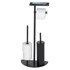 WENKO Crni željezni držač za WC papir sa četkom Cosenza