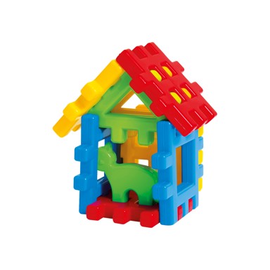 MARIOINEX Set Waffle kockica, kućica s macom, 9 kom