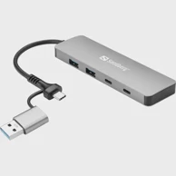 SANDBERG Node USB-C/A hub na 2x USB-A + 2x USB-C