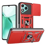 MAX MOBILE Anti-Shock maskica s prstenom za Honor X5C Plus, crvena