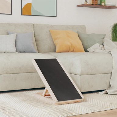 Rampa za pse, siva, 70 x 35 cm, masivna jelovina