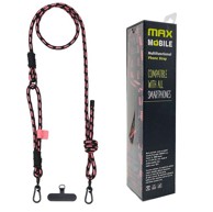 MAX MOBILE Kabel vezica za mobitel, 8 mm, 2u1, crno/roza