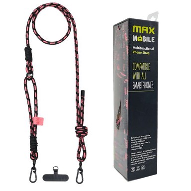 MAX MOBILE Kabel vezica za mobitel, 8 mm, 2u1, crno/roza