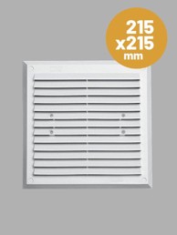 MAX-POL Ventilacijska rešetka 215 x 215 mm, bijela