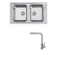 FOSTER Set sudoper Elettra 5886060 + slavina Zora, krom mat