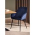 UNIQUE FURNITURE Tamno plave baršunaste blagovaonske stolice u setu s naslonima za ruke 2 kom Nolan Stripe 