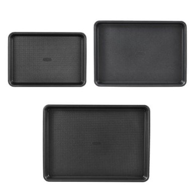 VEVOR Set za pečenje, 3-dijelni, 455x329x28 cm, crni