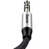 BASEUS Audio kabel Yiven M30 3.5mm muški 1.5m, srebrni/crni 