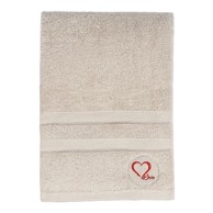 FOUTASTIC Bež pamučan ručnik od frotira 70x140 cm Love