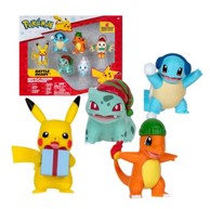POKEMON Set figura Battle Bulbasaur, Charmander, Squirtle, Pikachu, Rowlet, Vanillite, 6 kom