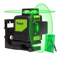 HUEPAR 2×360° zeleni rotacijski laserski nivelir, 8 linija