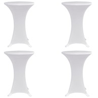 Navlaka za stol za stajanje Ø 60 cm bijela rastezljiva 4 kom