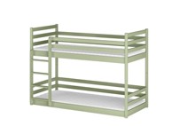 Drveni dječji krevet na kat Mini, 180 x 80 cm, olive