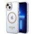 GUESS Gold Outline tvrda maskica MagSafe za Apple iPhone 14, ljubičasta