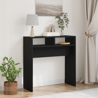 Konzolni Stol od Crnog Hrasta - 78x30x80 cm - Napravljen od Konstruiranog Drva