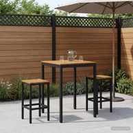 Stol za bar u vrtu 80 x 80,5 x 105 cm, prirodni i crni