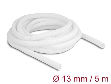 DELOCK Samozatvarajući pleteni bužir, 5 m × 13 mm, bijeli