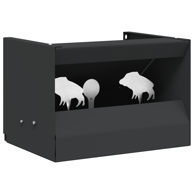 Kutija za zamku metaka 29 x 22 x 20 cm, čelik, crna