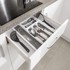 ADDIS Bijeli/sivi plastičan organizator pribora 58, 5 x 41, 5 cm