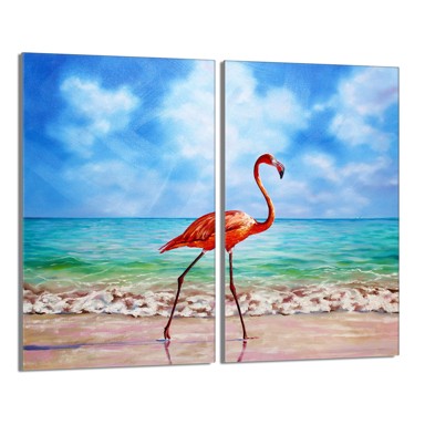 TMK Staklena zaštita za štednjak ili ploču za kuhanje iz dva dijela 30x52, flamingo