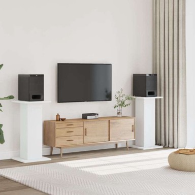 Stalci za zvučnike, 30x30x80 cm, konstruirano drvo, bijela, 2 komada