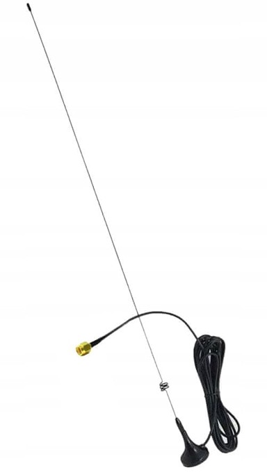 Antena UT-106UV, dvopojasna UHF/VHF, SMA-M, magnetska, 42 cm